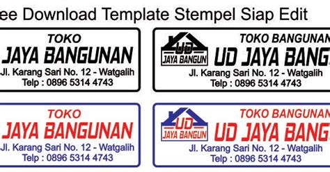 Detail Contoh Stempel Toko Material Koleksi Nomer 20
