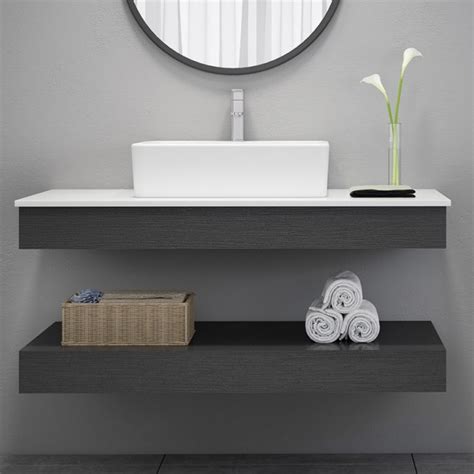 Luxury Modern 24 35 Floating Wall Mount Single Bathroom Vanity Set With Stone Resin Top