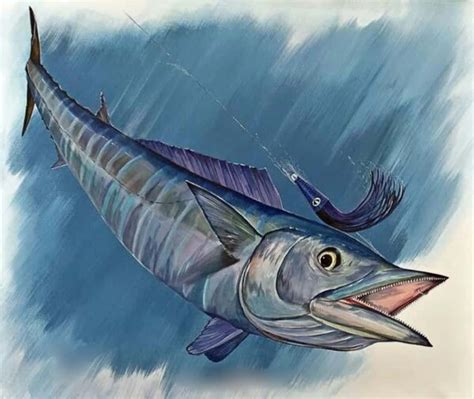 Download Wahoo Fish Artwork Wallpaper