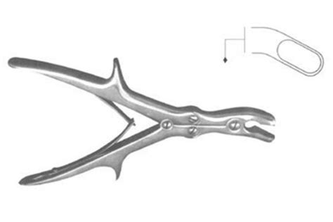 Щипцы костные-кусачки шарнирные с двойной передачей с круглыми губками ...