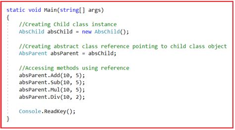 Abstract Classes And Abstract Methods In C Dot Net Tutorials