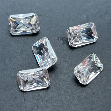 octagon cubic zirconia  multi colors cz stones aaa quality cubic