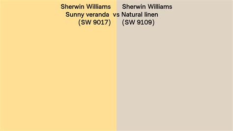 Sherwin Williams Sunny Veranda Vs Natural Linen Side By Side Comparison