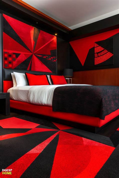 Bold Red & Black Modern Bedroom Ideas