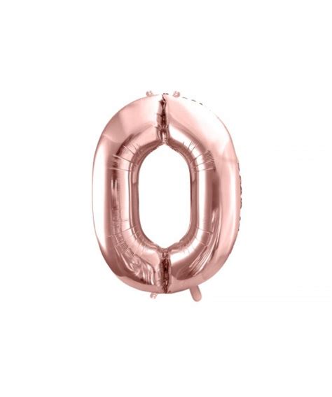 34 86cm Globo Foil Numeral Oro Rosa 0