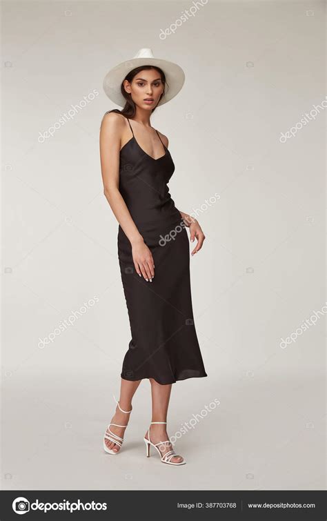 Beautiful Woman Fashion Model Makeup Brunette Hair Perfect Body Shape