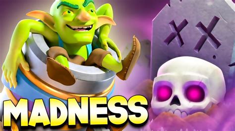 Clash Royale Madness Mortar Graveyard Evo Showcase Youtube