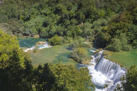 Waterfalls Of Krka National Park Stock Image Image Of National Blue