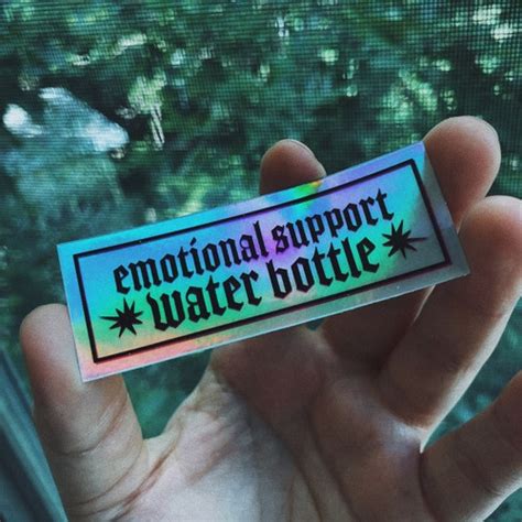 Emotional Support Water Bottle Sticker Funny Stickers Funny Etsy