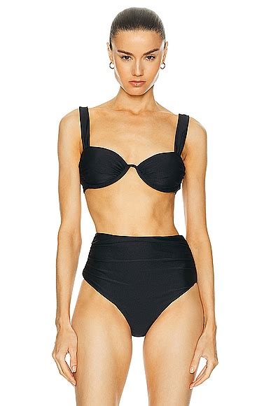 SIMKHAI Anniston Bikini Top In Black FWRD