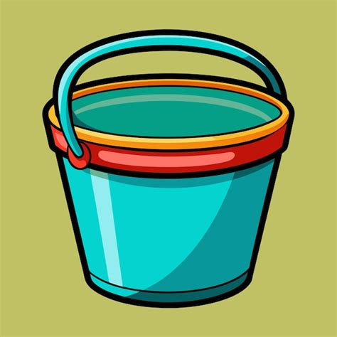 Bucket Clipart Cartoon Style Vector Illustration Premium Ai Generated