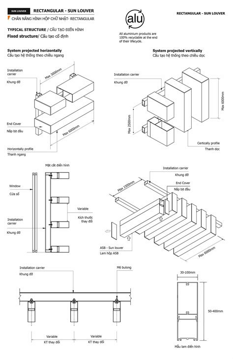Rectangular Shaped Sun Louver Austrong Việt Nam