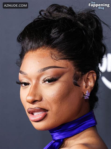 Megan Thee Stallion Sexy Flaunts Her Hot Boobs In A Gorgeous Purple Dress At Megan Thee Stallion