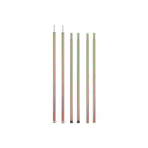 Mâts De Tente Télescopiques 170 255 Cm 2 Pcs Acier Galvanisé Vidaxl à