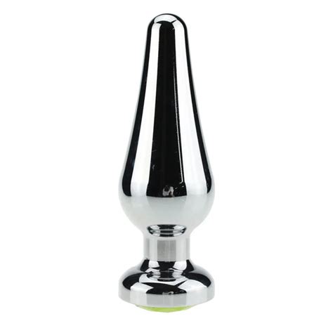 Consolador Anal De Gran Tama O Para Mujer Tap N Anal De Metal De Acero Inoxidable Con Diamantes