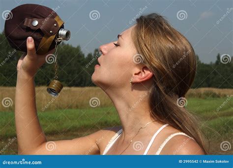 The Girl Quench Thirst Stock Photography - Image: 2995542