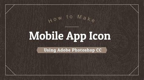 How To Design Mobile App Icon Adobe Photoshop Cc Tutorial Youtube