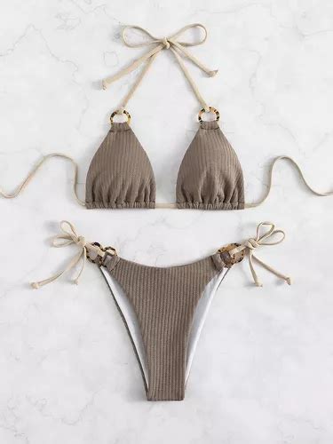 Traje De Baño Dos Piezas Bañador Triangulo Bikini Pnl Cuotas sin interés