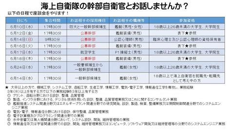 【公式】海上自衛隊 自衛官募集中 On Twitter 【 海自幹部との座談会】 「海上自衛隊の幹部自衛官との座談会」 お勧めは「公募幹部」との座談会 公募幹部とは、一般企業等での勤務を経