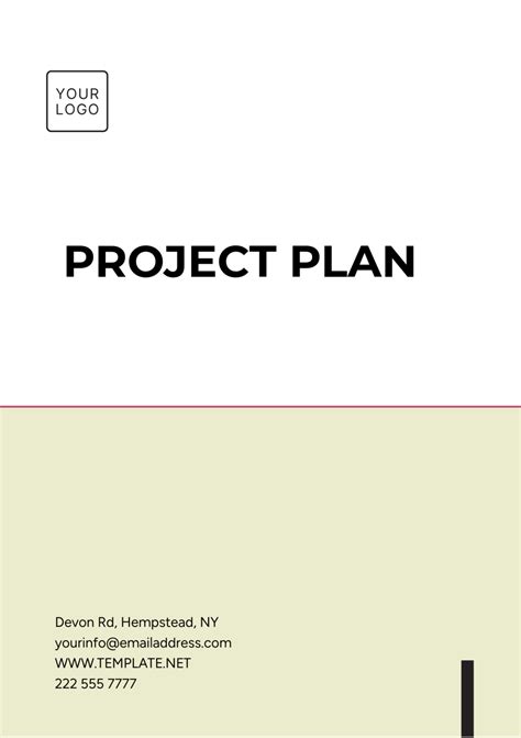 Free Project Plan Template To Edit Online