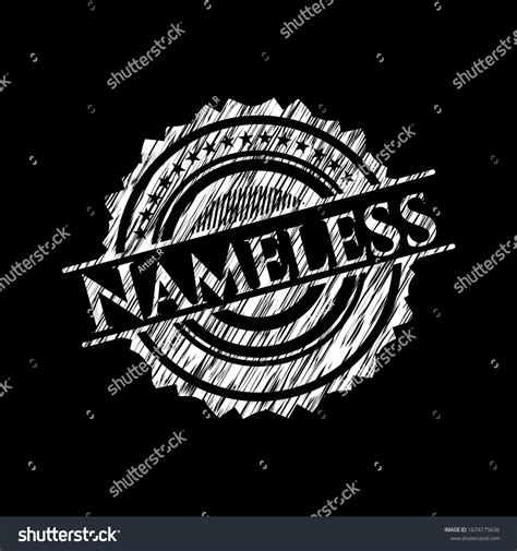 Nameless Written Chalkboard Texture Vector Illustration Stock Vector ...