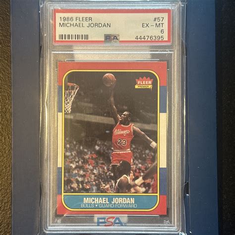 1986 Fleer Basketball 57 Michael Jordan RC Rookie HOF PSA 6 EBay