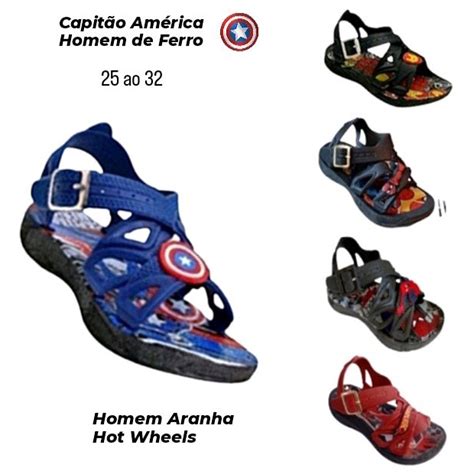 Sand Lia Papete Infantil Menino Super Her Is Capit O Am Rica Homem De Ferro Homem Aranha Hot