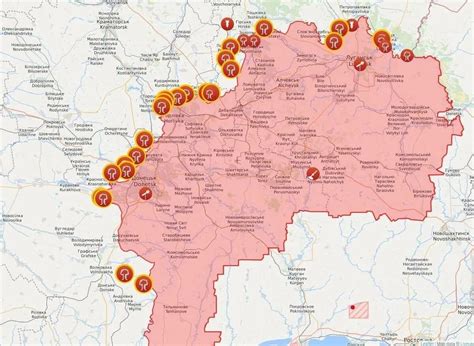 Донецкая народная республика на карте с городами