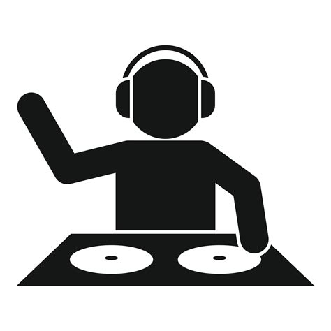 Young Dj Party Icon Simple Style 14541331 Vector Art At Vecteezy