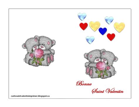Carte Saint Valentin Imprimer Gratuite Modèles
