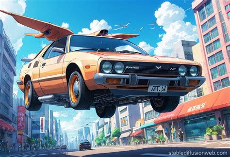Flying Car Vs Giant Monkey Prompts Stable Diffusion Online