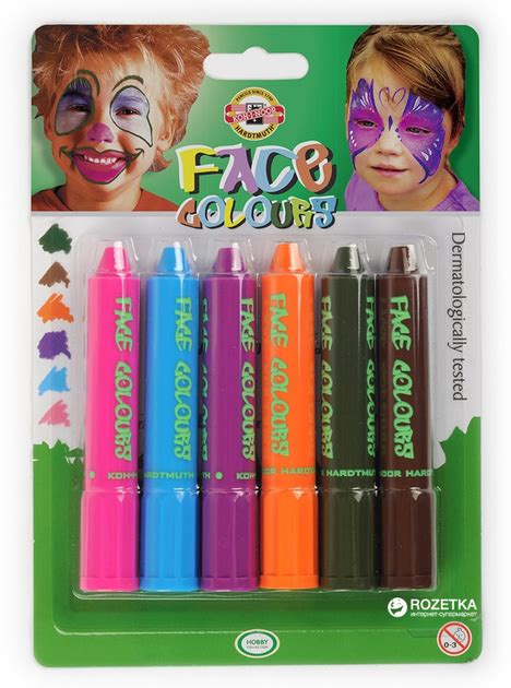 Краски для лица Koh-i-Noor Mix colors 6 цветов (8593539305385) – фото ...