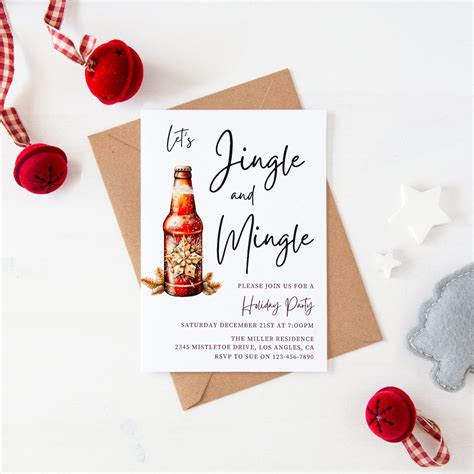Jingle And Mingle Christmas Party Invitation Template Jingle And Mingle