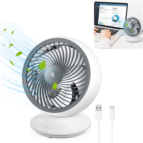 YOKEKON Portable Desk Fan 9 Inches USB Fan Wall Mounted For Outdoor