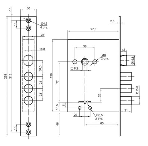 Замок врезной Бордер ЗВ 9-8Г (87317) купить с доставкой по России по ...