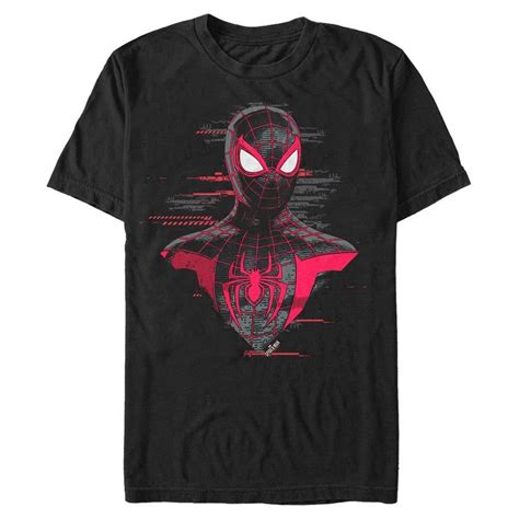 Hot Topic Marvel Spider Man Glitch Spider Symbol Extra Soft T Shirt Hamilton Place