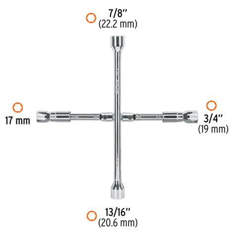 Llave De Cruz Plegable Pulida Y Cromada Truper Virtual Pacifico