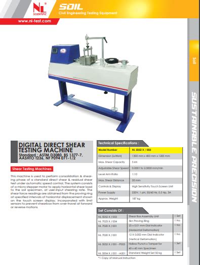 Digital Direct Shear Testing Machine Concordia International Coltd