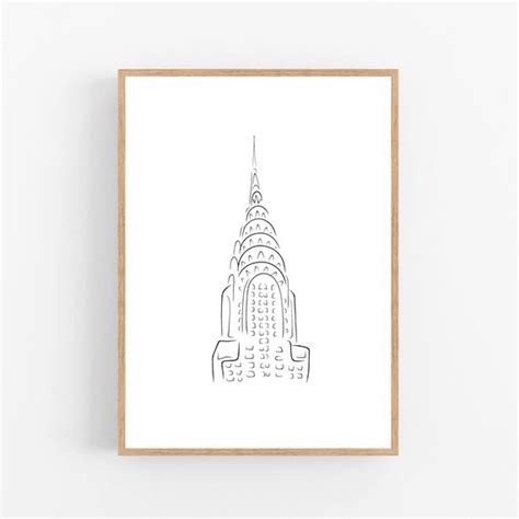 Chrysler Building Line Drawing
