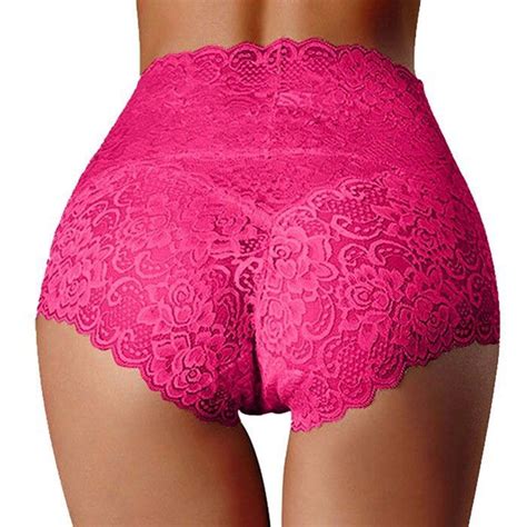 Culotte Sexy Taille Haute Pour Femme Lingerie Fine En Dentelle Creuse Pour Femme Entrejambe En