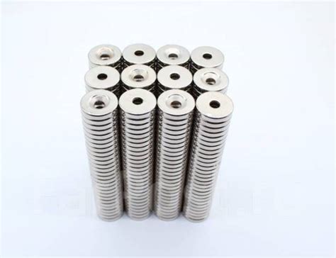 Неодимовый магнит цилиндр 20х3мм с отверстием 5мм во Владивостоке ...