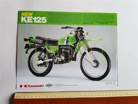 Kawasaki KE 125 1983 depliant originale moto TESTO FRANCESE - MotoFox