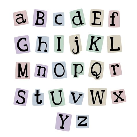 Premium Vector Cute Nude Colored Yk Retro Alphabet Abc Letters Anonymous Message From Magazine