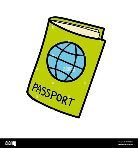 Passport A Hand Drawn Vector Of A Passport Stock Vector Image And Art