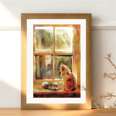 Картина для души "Вечерний кот" в интернет-магазине Ярмарка Мастеров по ...