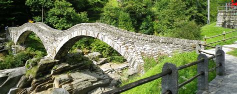 Image: Roman era stone arch bridge, Ticino, Switzerland cropped