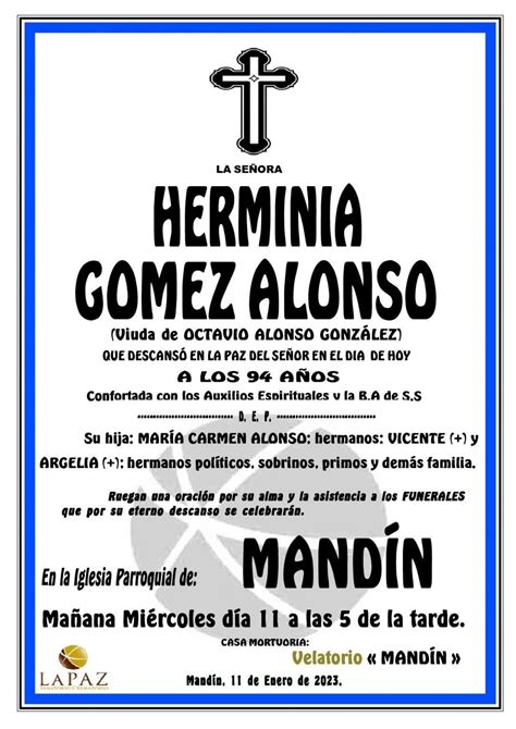 ESQUELAS VERÍN Herminia Gómez Alonso