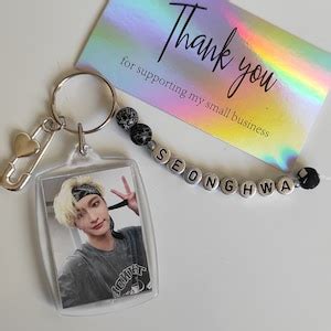 Seonghwa Ateez Photo Keychain Etsy