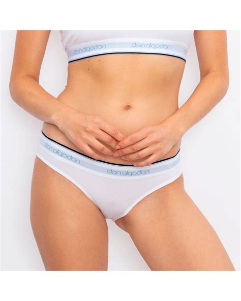 Braga Mujer Bikini Deportiva Don Algod N Pack Al Mejor Precio Talla Xl Color Blanco Gris