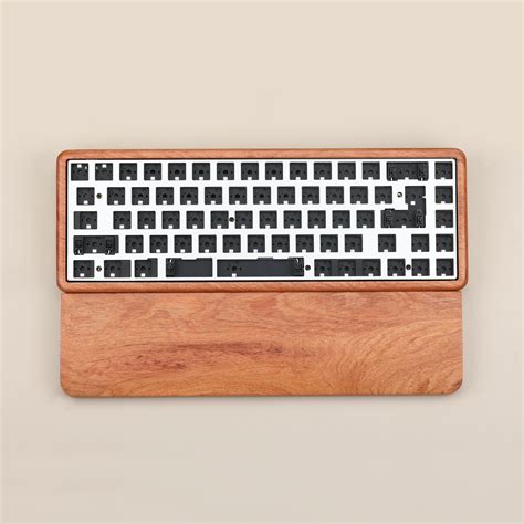 Wooden Case Hot Swap Mechanical Keyboard DIY KIT With Wrist Tray Mount Good Keyboard